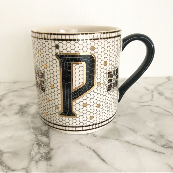 Anthropologie Other - Anthropologie Tiled Margot Monogram Mug Letter P
